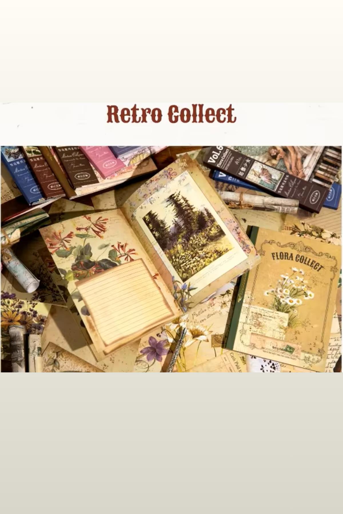 Retro Temalı Scrapbook Kağıtları, 40 Yaprak 12.5*17.5 cm