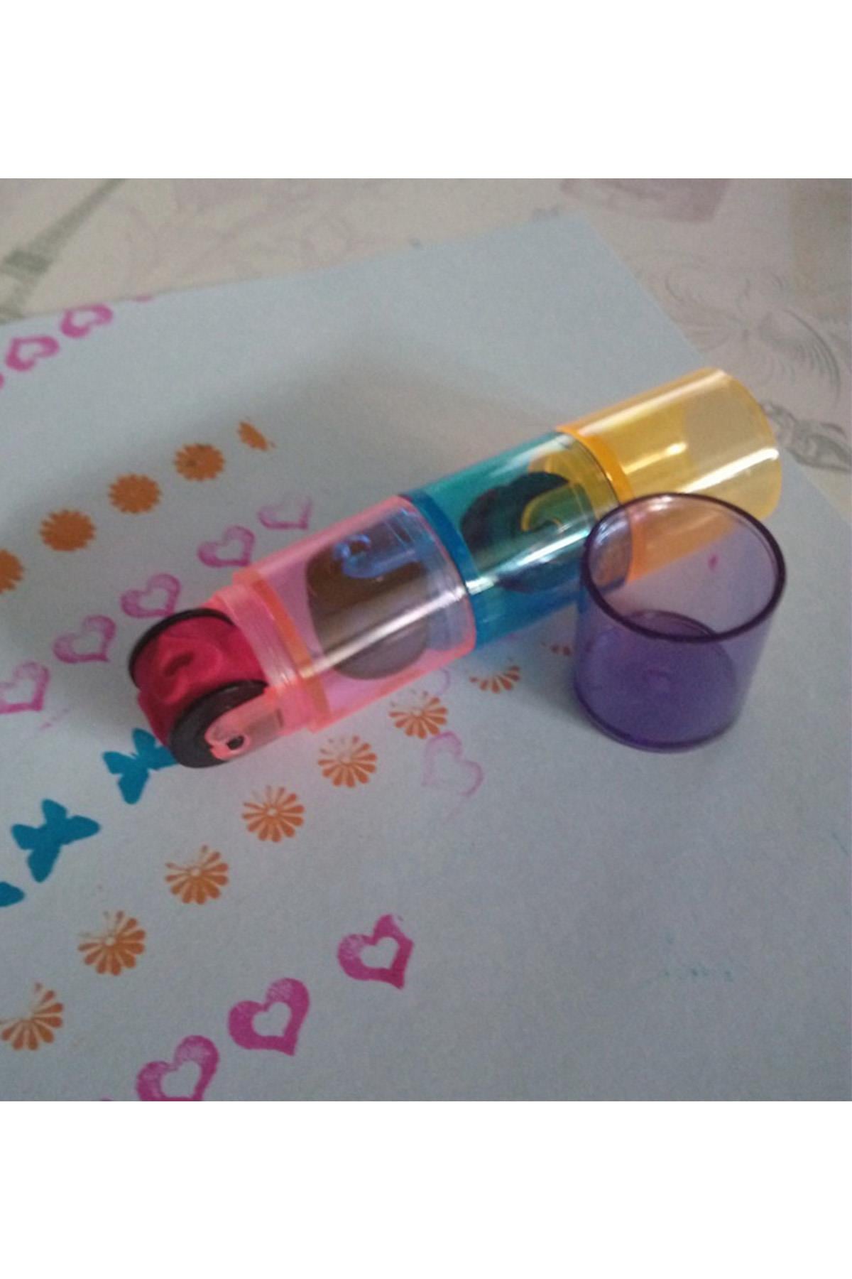 Rulo Şekilli Damga 3'lü Set - 1x1 cm Baskı Ölçüsü