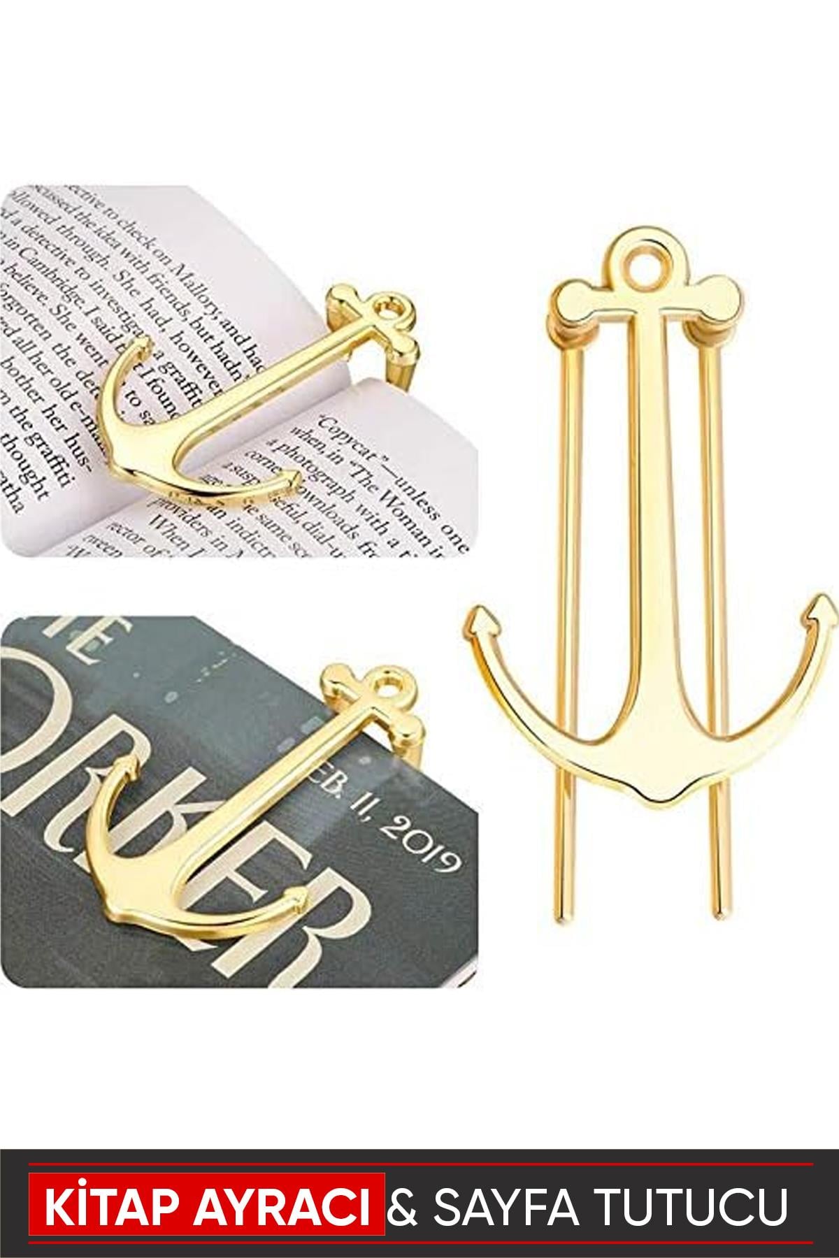 Sayfa Tutucu & Kitap Ayracı (Gold)