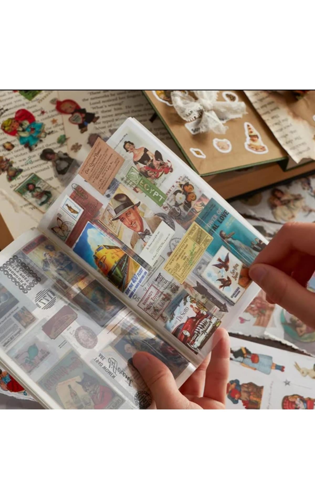 Sticker Defteri - Vintage/Retro Etiket 200 adet