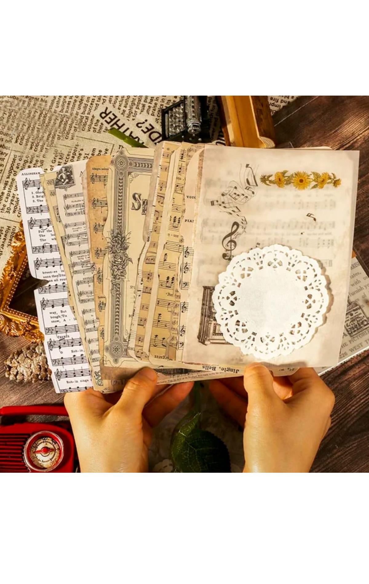 Vintage Scrapbook Kağıt 24 Adet / 12x17cm
