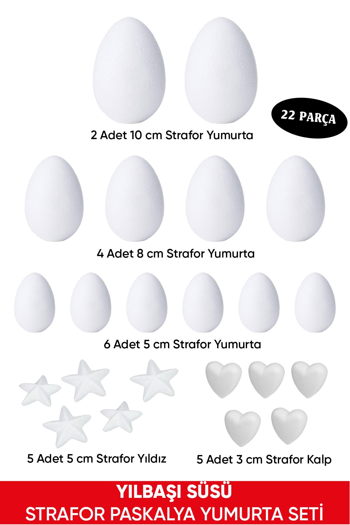 Yılbaşı Süsü - Paskalya Yumurta Strafor Seti 22 Parça