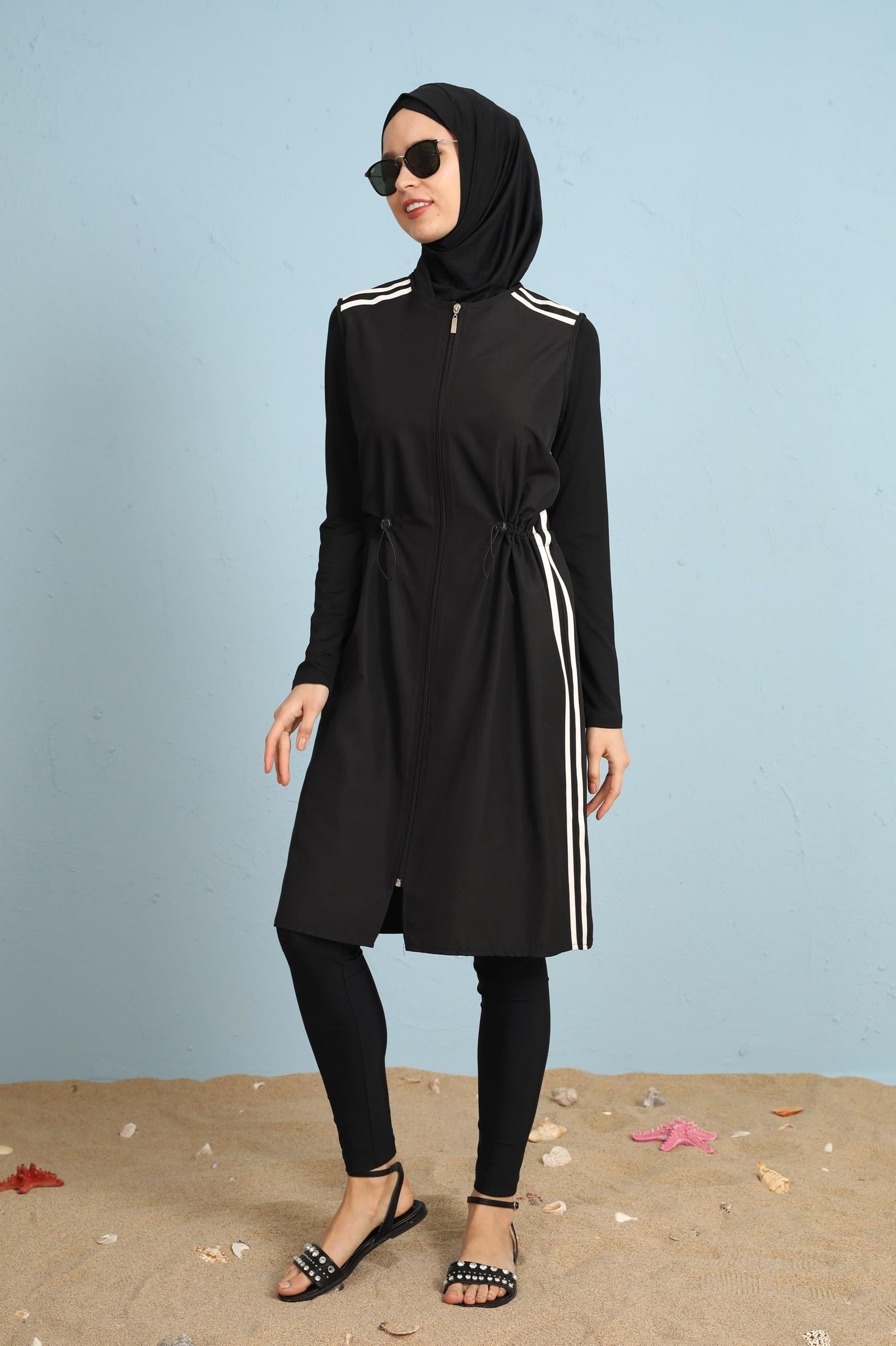 Moodbasic Beyaz Biyeli Mayo Sw12.0086 - Siyah