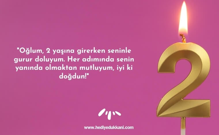 2 yaş doğum günü sözleri