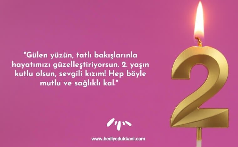 2 yaş doğum günü sözleri