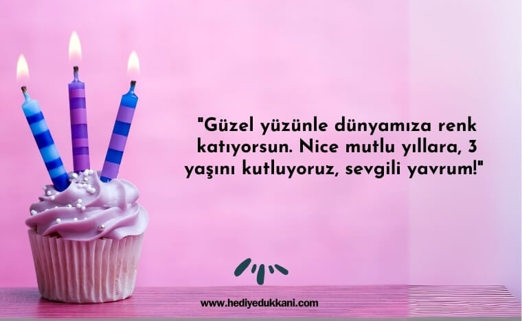 3 yaş doğum günü sözleri