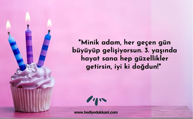 3 yaş doğum günü sözleri