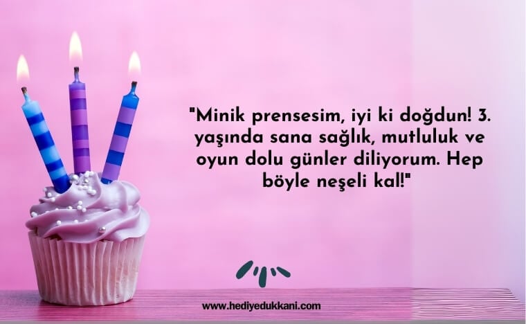 3 yaş doğum günü sözleri