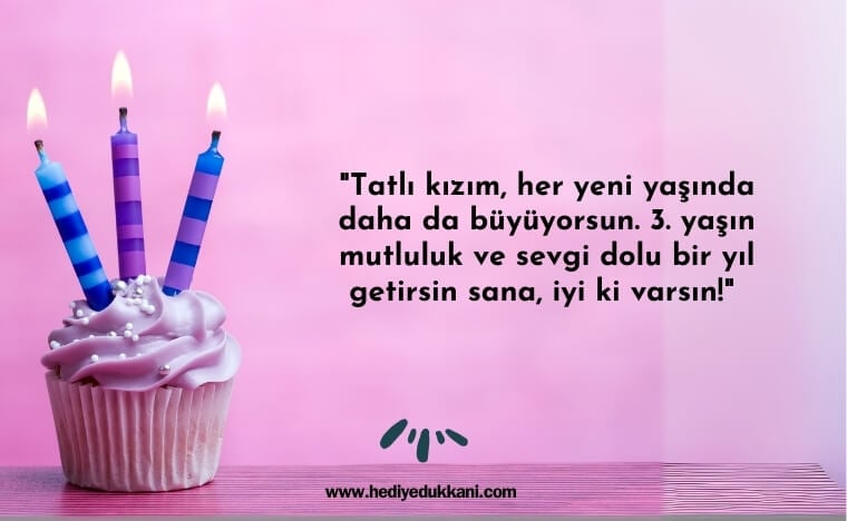 3 yaş doğum günü sözleri