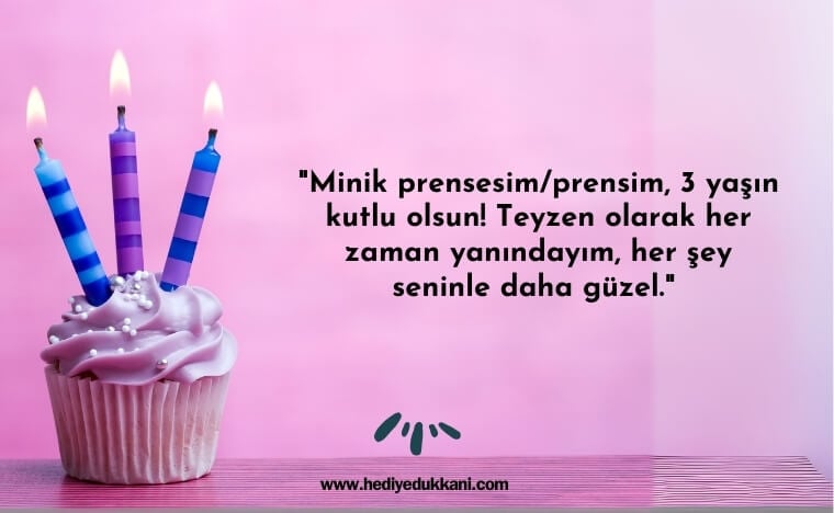 3 yaş doğum günü sözleri