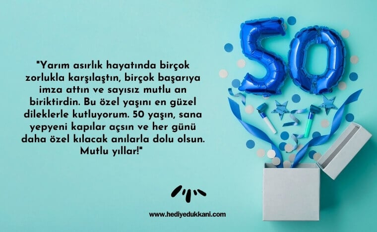 50 yaş doğum günü sözleri