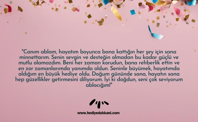 ablaya doğum günü mesajı