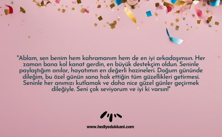 ablaya doğum günü mesajı