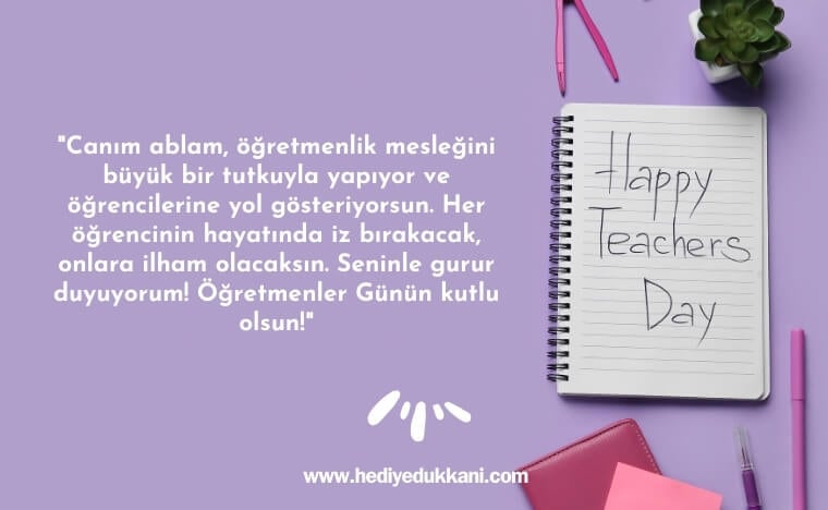 ablaya öğretmenler günü mesajı