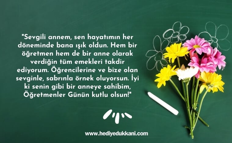 anneye öğretmenler günü mesajları