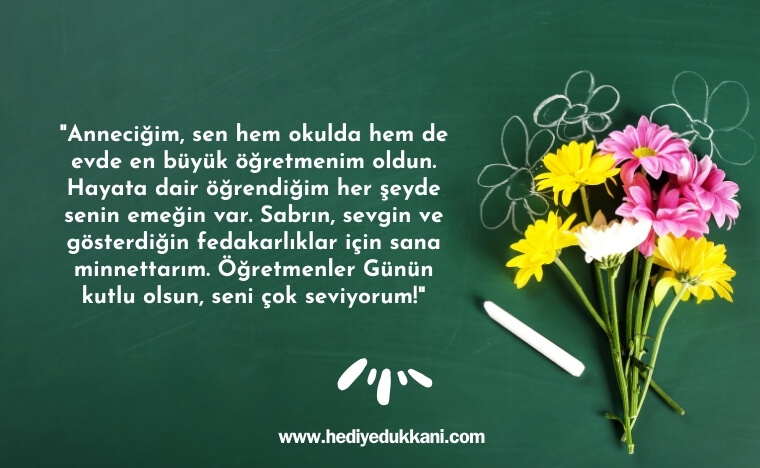 anneye öğretmenler günü mesajları
