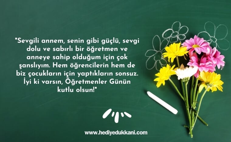 anneye öğretmenler günü mesajları