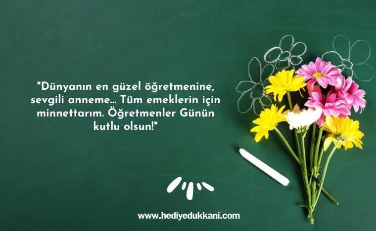 anneye öğretmenler günü mesajları