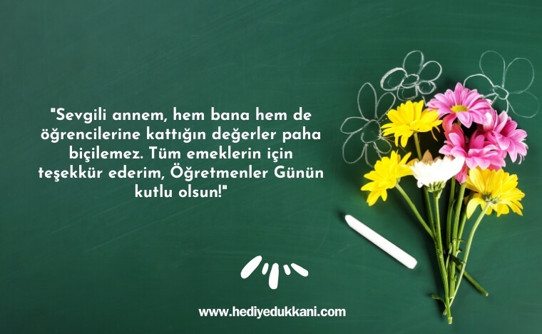 anneye öğretmenler günü mesajları