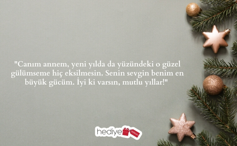 anneye yılbaşı hediyesi notu