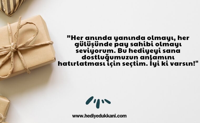 arkadaşa hediye notu