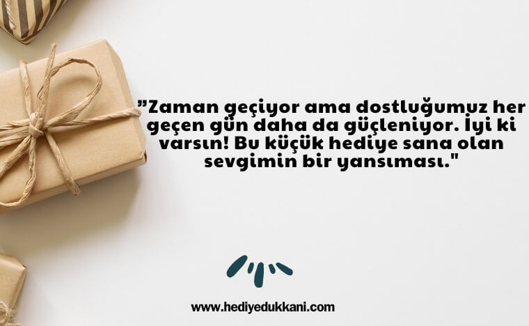 arkadaşa hediye notu