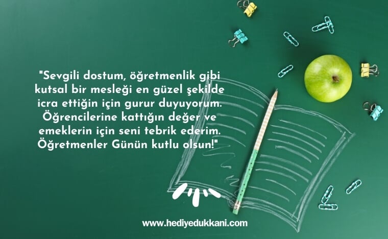 arkadaşa öğretmenler günü mesajı