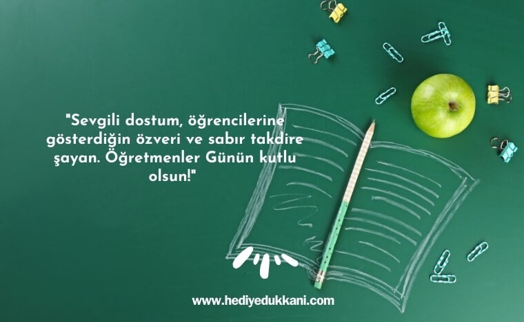 arkadaşa öğretmenler günü mesajı