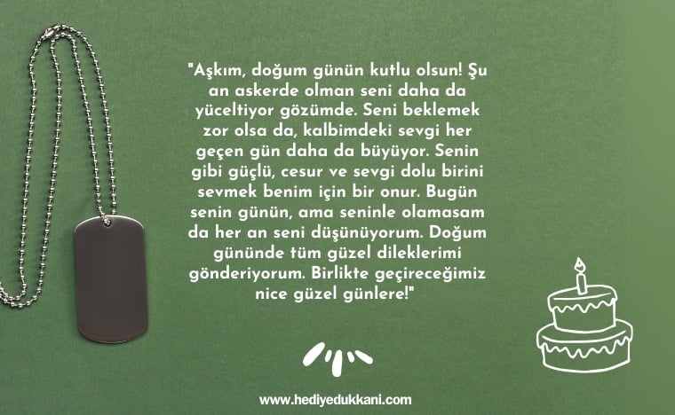 askere sevgiliye doğum günü mesajı