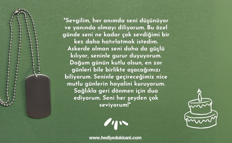askere sevgiliye doğum günü mesajı