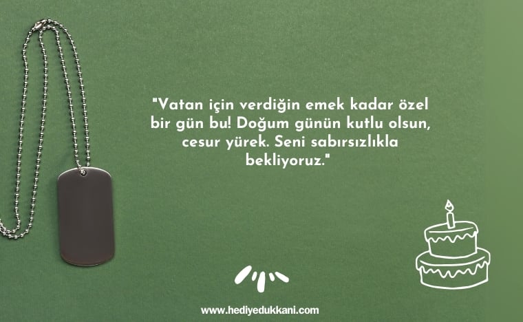 askere doğum günü mesajı