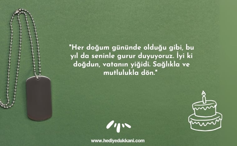 askere doğum günü mesajı