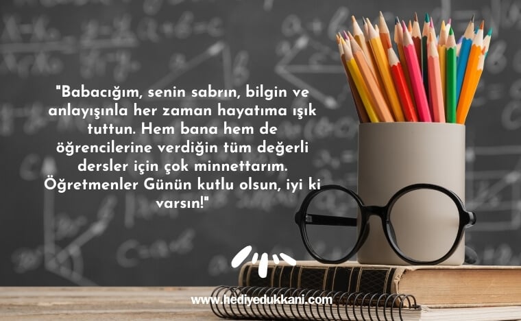 babaya öğretmenler günü mesajı