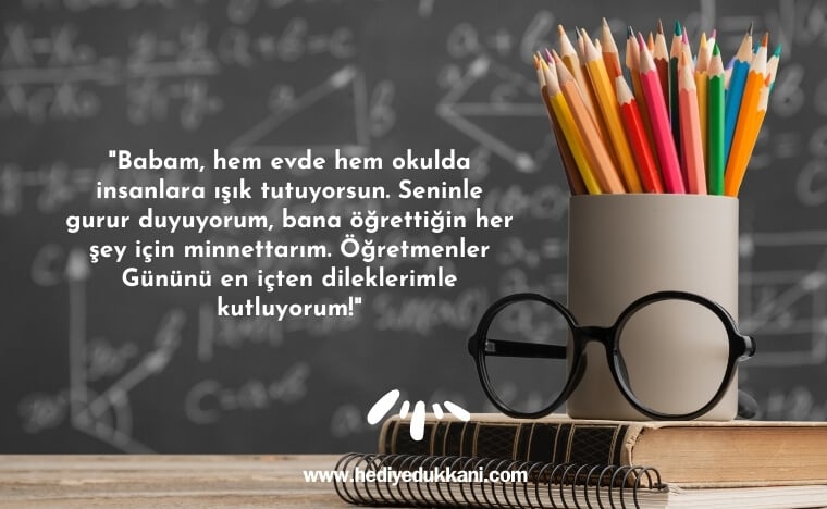 babaya öğretmenler günü mesajı