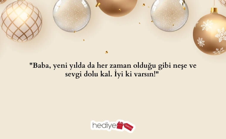 babaya yılbaşı hediye notu
