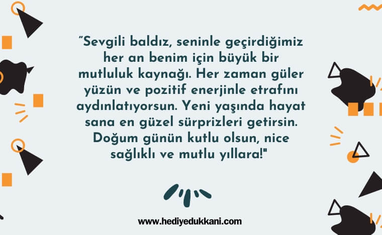 baldıza doğum günü mesajı
