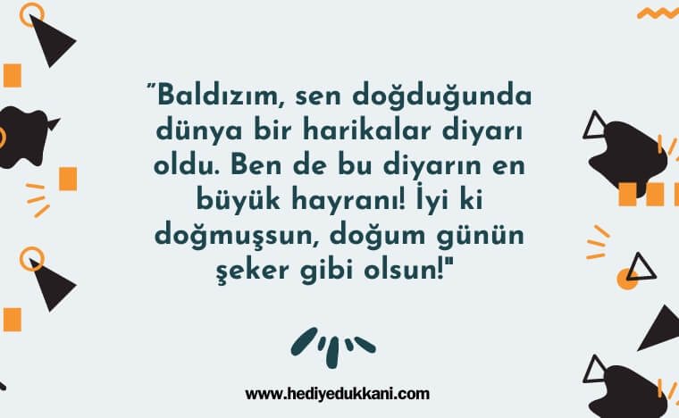 baldıza doğum günü mesajı
