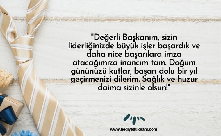 başkana doğum günü mesajı