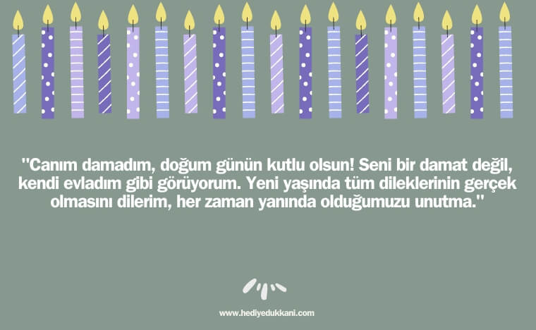 damada doğum günü mesajı