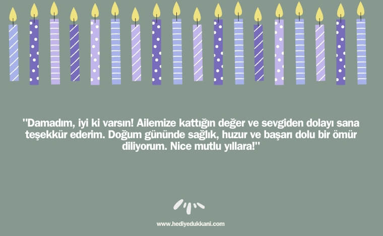 damada doğum günü mesajı