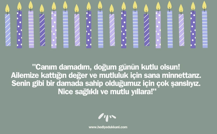 damada doğum günü mesajı