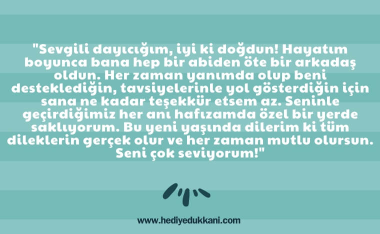 dayıya doğum günü mesajı