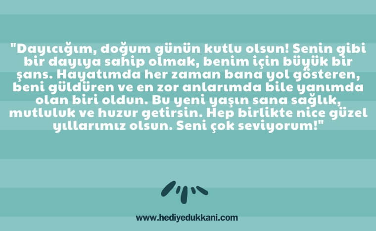 dayıya doğum günü mesajı