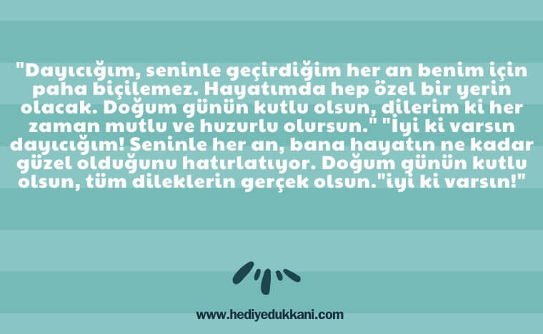 dayıya doğum günü mesajı
