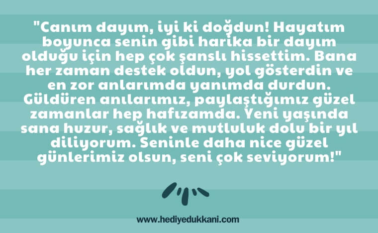 dayıya doğum günü mesajı