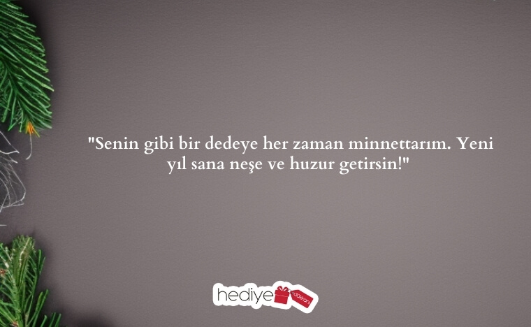 dedeye yılbaşı mesajı