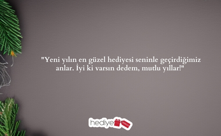 dedeye yılbaşı mesajı
