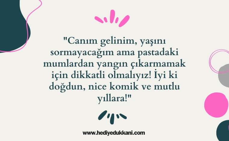 geline doğum günü mesajı
