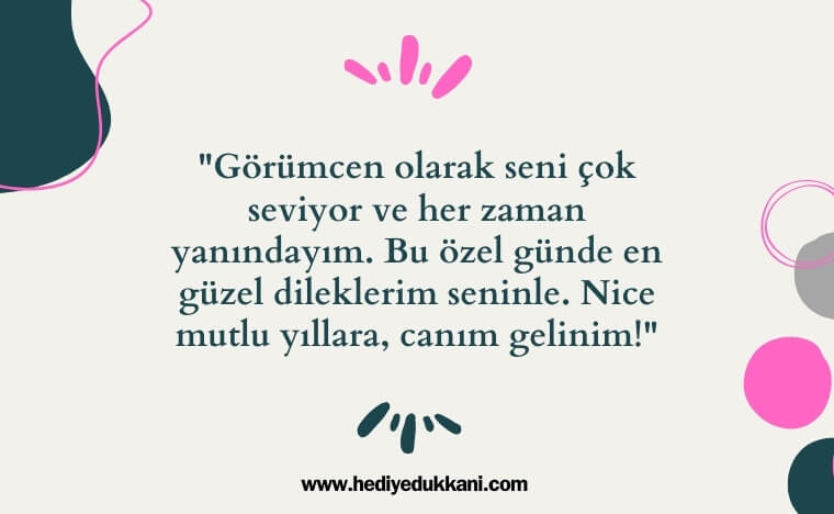 geline doğum günü mesajı