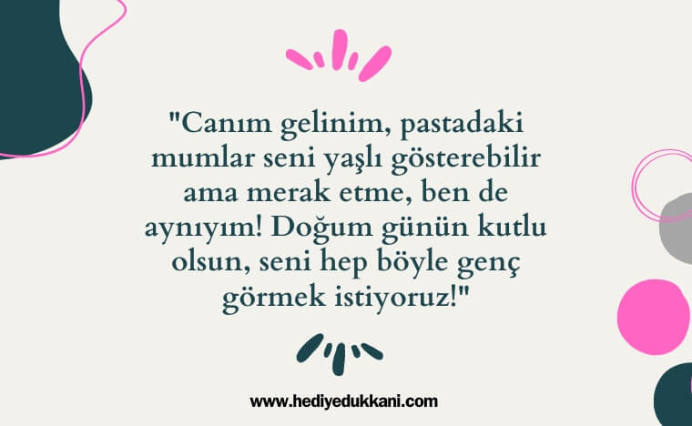 geline doğum günü mesajı